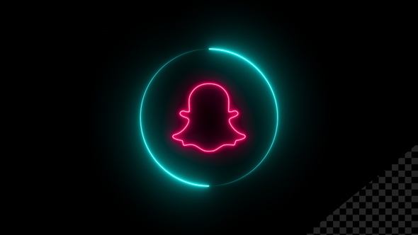 Colorful Neon Snapchat Icon