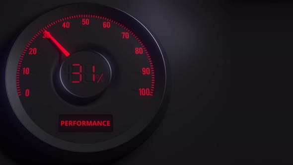 Red and Black Performance Meter or Indicator alt