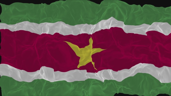 flag Suriname turns into smoke. State weakening concept a crisis, alpha channel