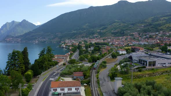 Panoramic view of the resort town of Garda the north of Italy.