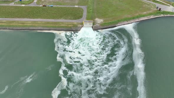 Water Discharging into the Ocean Causing Pollution