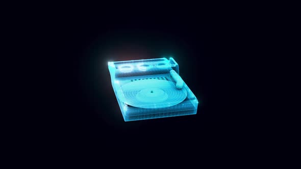 Vintage Record Player And Retro Vinyl Disc Hologram Hd alt