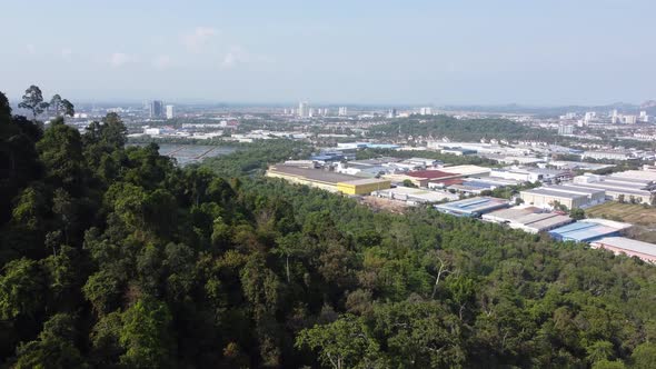 Aerial view industrial park