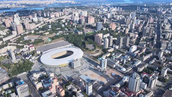 Aerial View of Kyiv By Day. Ukraine