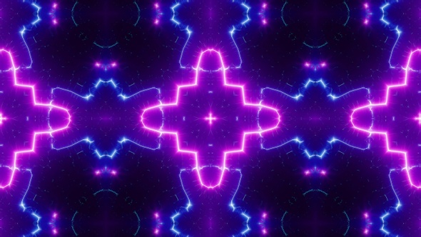 Fractal Neon Laser Beam Vj Light Kaleidoscope Loop 4K 04