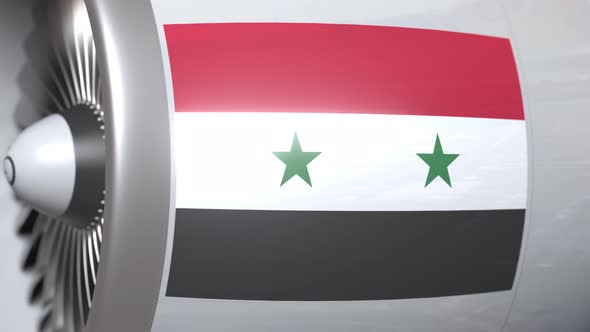 Aircraft Engine with Flag of Syria alt