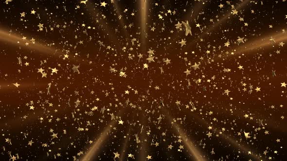 Gold Stars Background Loop 01