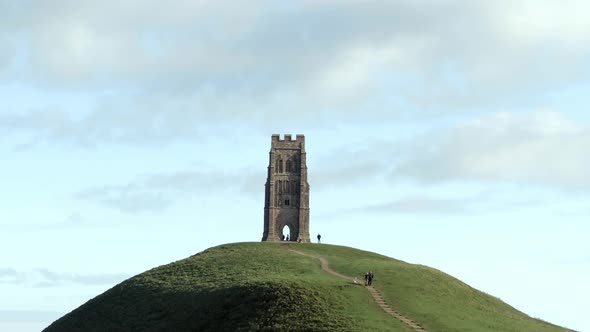 Glastonbury Tor Castle in England