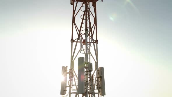 Telecommunications Equipment on a Telecom Tower