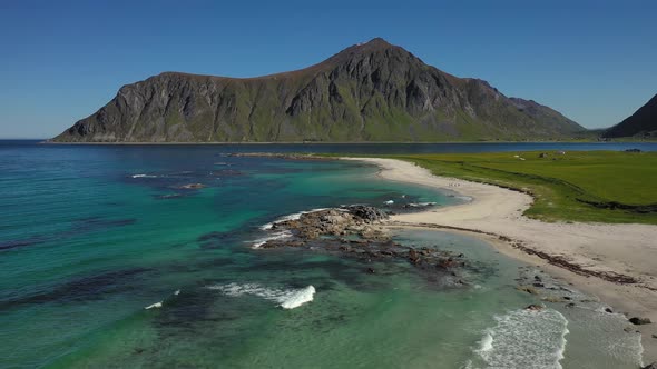 Beach Lofoten Islands Is an Archipelago in the County of Nordland, Norway.