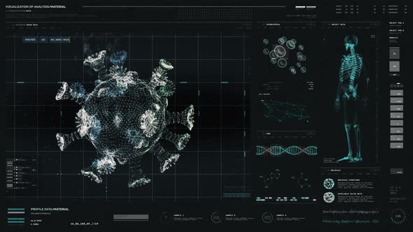 Modern Medical Research Scan Of Dangerous Respiratory Sars-Cov2 Virus Cell alt