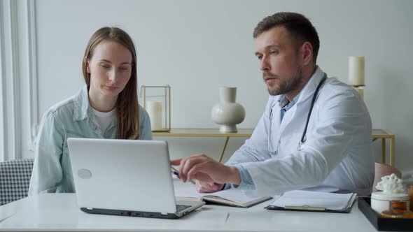 Therapist Doctor Man Talking to Patient