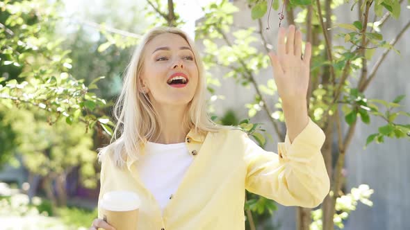 Woman Enjoy Breathing Fresh Air After Quarantine