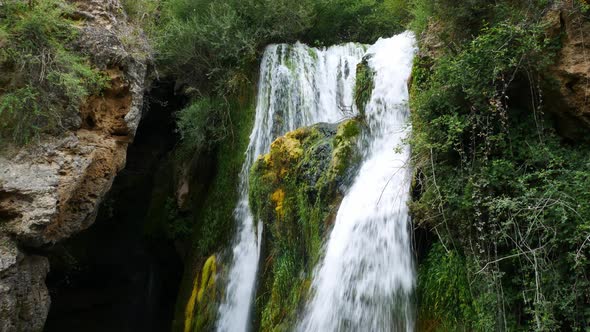 Nice waterfall surrounded by green nature