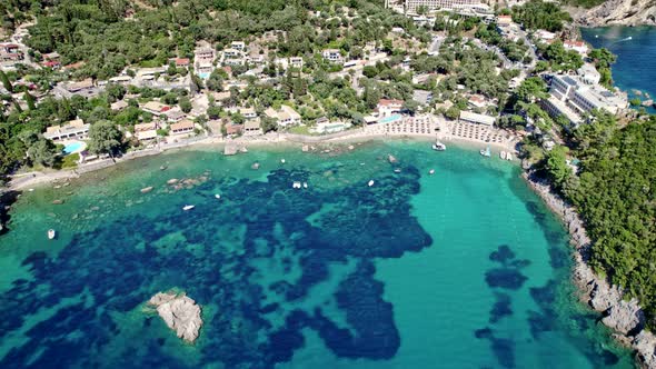 Drone Aerial Shot  Beautiful Sea with Transparent Turquoise Water