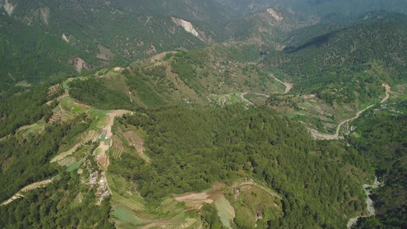 Farmland in a Mountain Province Philippines, Luzon