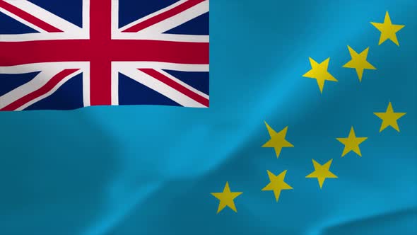 Tuvalu Waving Flag Animation 4K Moving Wallpaper Background