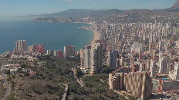 Aerial shot of Benidorm