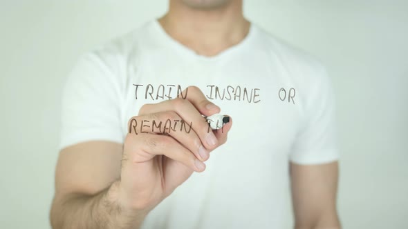 Train Insane or Remain the Same, Writing On Transparent Screen