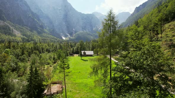 This is Logar Valley in Slovenia, and it is one of the most beautiful Alpine glacial valleys found i