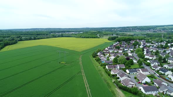 French Vexin Regional Natural Park seen from the sky