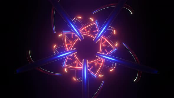 Pulsating Neon Disco Background VJ Loop