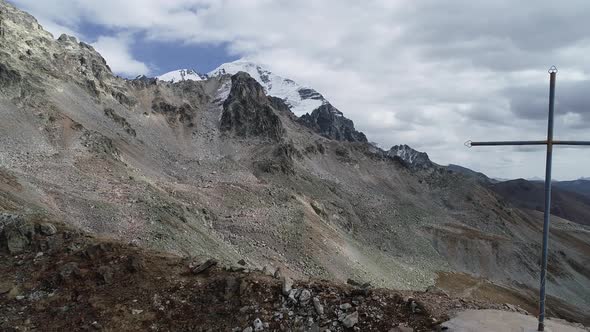 Crucifix and Mountain