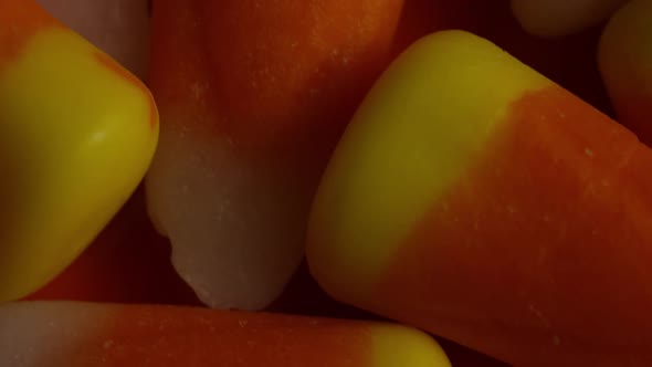 Rotating shot of Halloween candy corn - CANDY CORN 023