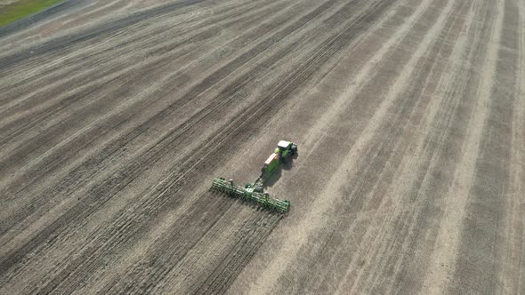 An Innovative Method Of Seeding Fields. Aerial Photography