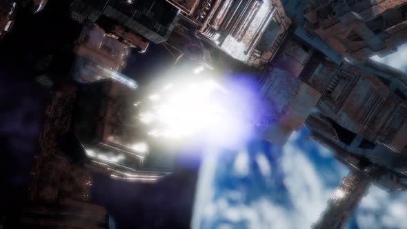 A View of the Earth and a Spaceship alt