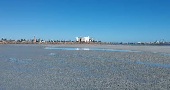 Flying across North Beach at Wallaroo South Australia