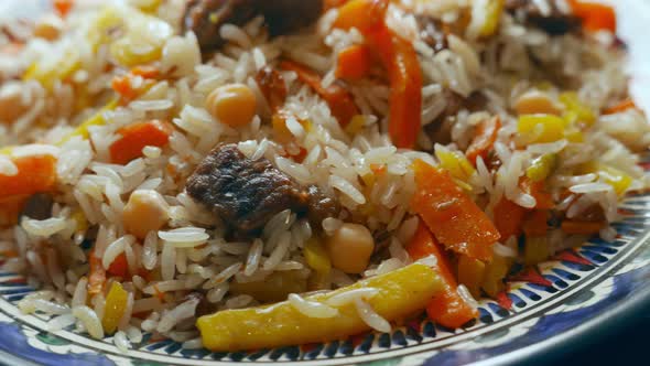 Meat Pilaf  Uzbek National Food