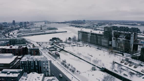 4K winter City Montreal Old Port Drone-seq-006