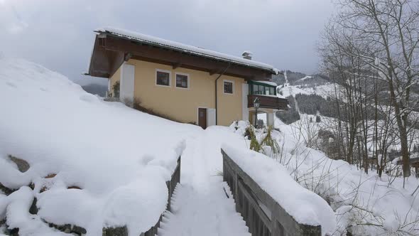 House during winter