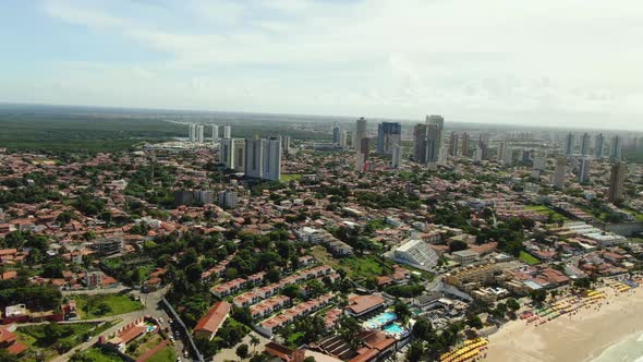 Aerial shot of buildings in Natal