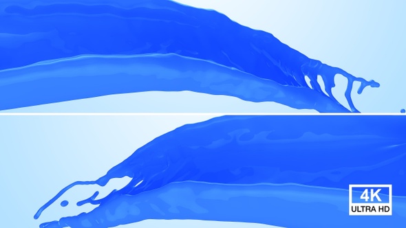 Pouring Blue Paint 4K alt