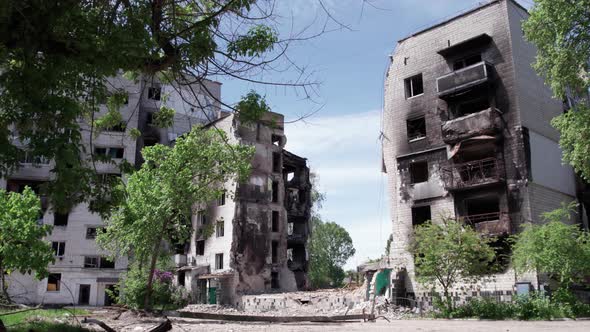 Residential Building Destroyed By the War in Ukraine Borodyanka Bucha District