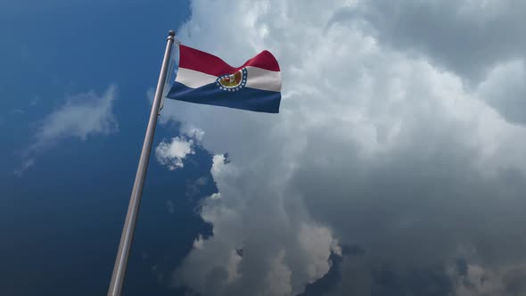 Missouri State Flag Waving  2K