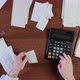 Home Budget. Man Reviewing Receipts - VideoHive Item for Sale