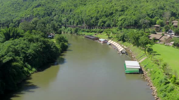 Death Railway Bridge Siam Burma Railway in Kanchanaburi Thailand