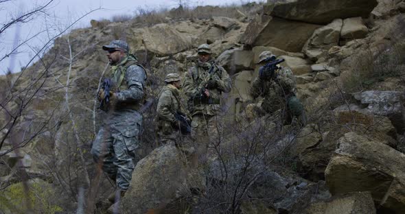Soldier Providing Cover During Patrol alt