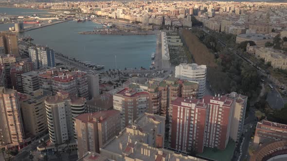 Aerial view of Malaga alt