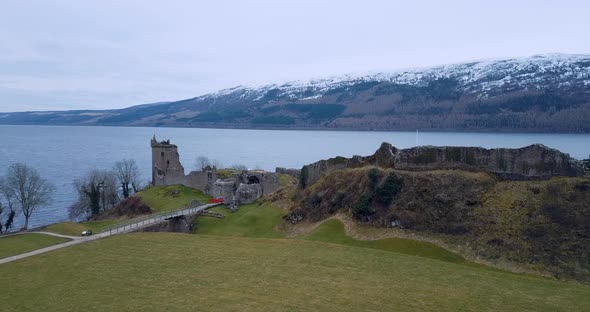 Urquhart Castle On Loch Ness In Scotland