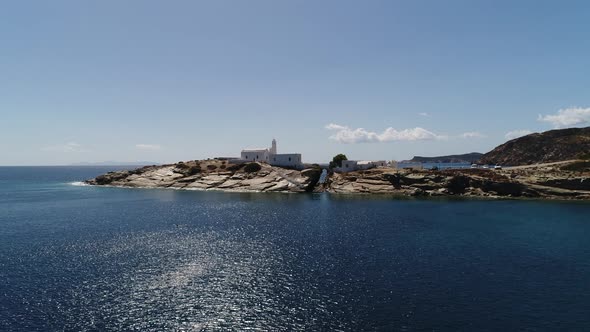 Chrisopigi Monastery in Faros on the island of Sifnos in the Cyclades in Greece