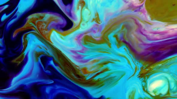 Colorful Chaos Ink Spread In Liquid Paint alt