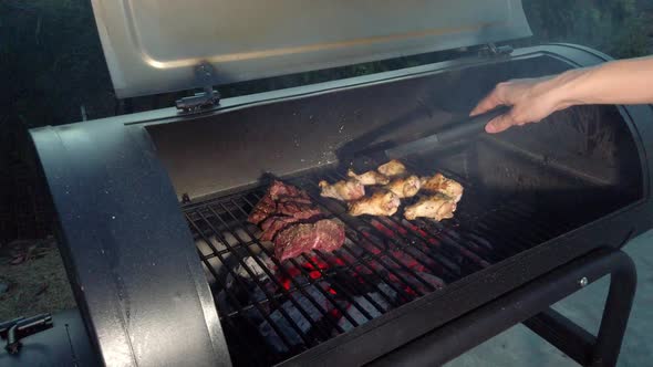 Chicken Wings on the Summer BBQ. But do not forget those Pieces of Hanging Tender meat!!!!!!