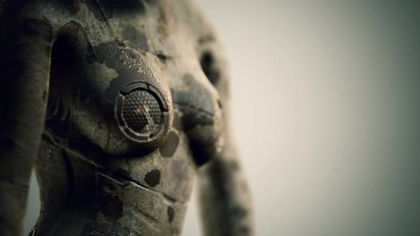 Futuristic Sci Fi Woman in Burned Suit alt