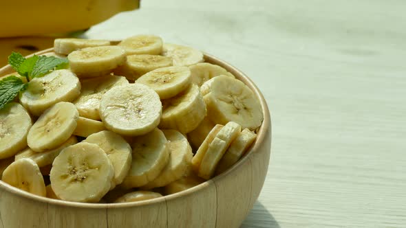 Banana fruit slice