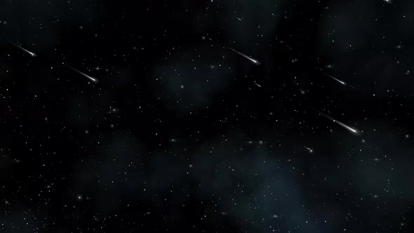 Night Sky Shooting Stars Overlay Motion Loop Background