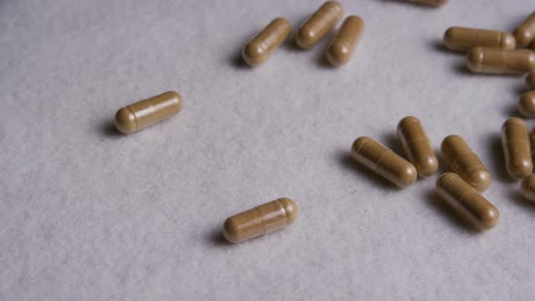 Rotating stock footage shot of vitamins and pills - VITAMINS 0032